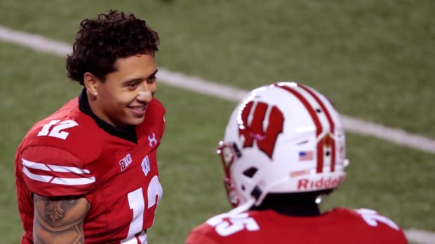 Wisconsin safety Titus Toler as a redshirt freshman against Illinois back in 2020 (Credit: Mark Hoffman via Imagn Content Services, LLC)